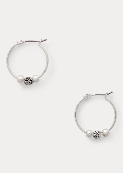 Women's Ralph Lauren Charm Hoop Earrings | 640573OPS